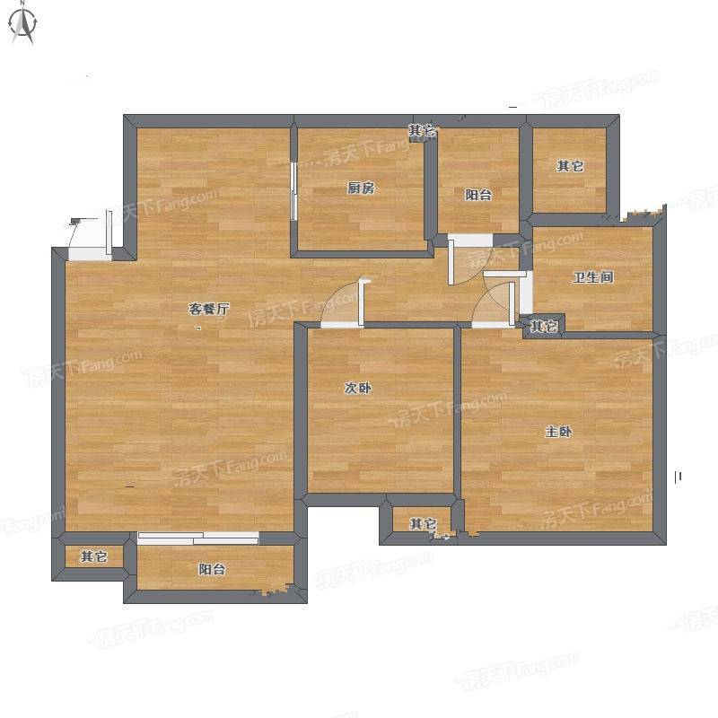 逸流公寓2室1厅0卫102㎡户型图