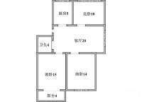 蔷薇新村3室1厅1卫91㎡户型图