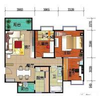 日月华庭三期3室1厅1卫224㎡户型图