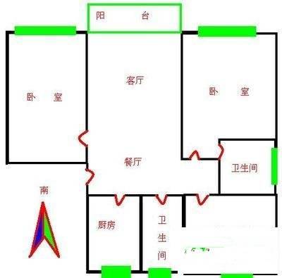 大上海国际花园桃花园3室2厅2卫103㎡户型图
