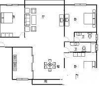 建德花园牡丹园3室2厅2卫137㎡户型图