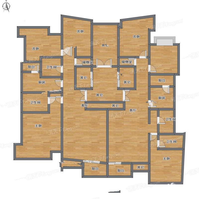 春申丽园5室2厅0卫310㎡户型图