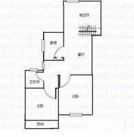 复地北桥城公寓3室2厅2卫122㎡户型图