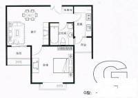 君莲小区A区1室2厅1卫62㎡户型图