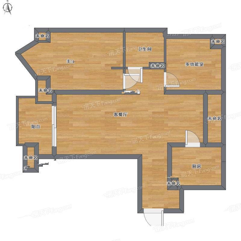 中环国际1室1厅0卫83㎡户型图