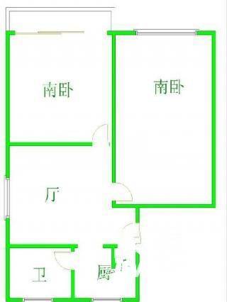 杨家桥小区(普陀)2室2厅1卫79㎡户型图