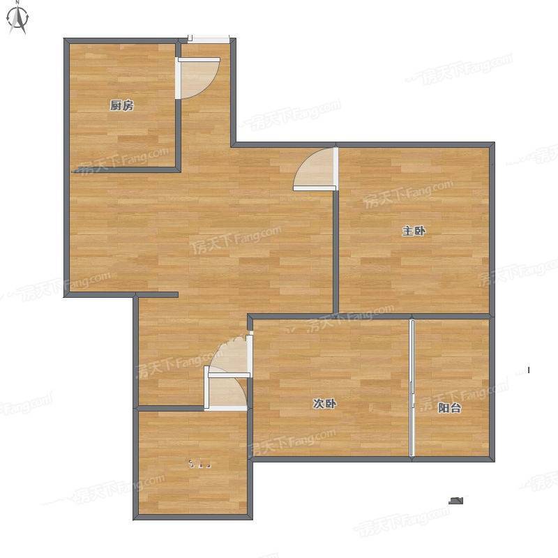 新凯家园三期2室1厅0卫65㎡户型图