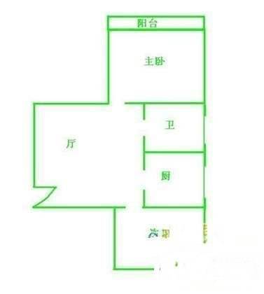 舒诗康庭1室2厅1卫65㎡户型图