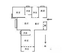 海上名邸2室2厅2卫109㎡户型图