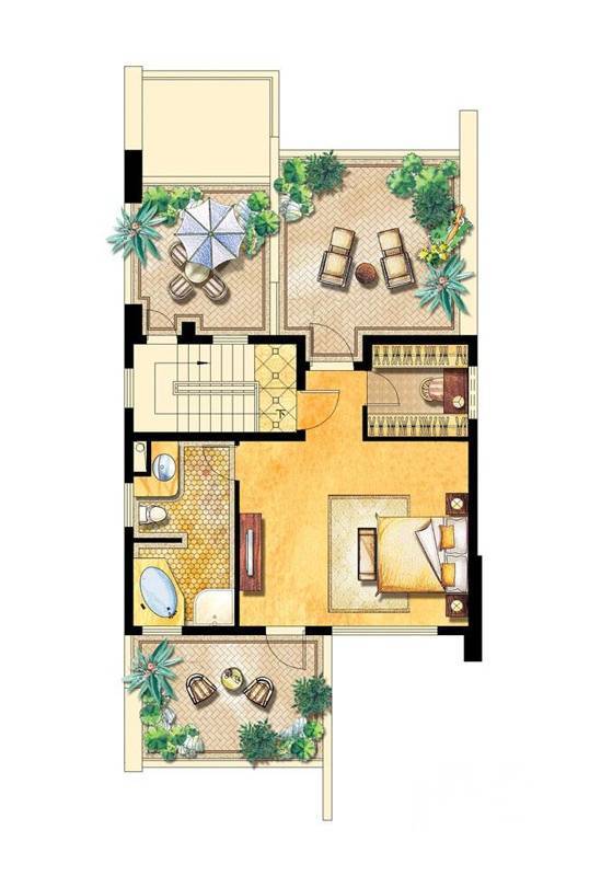 复地北桥城4室3厅4卫325㎡户型图