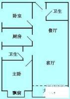 淞园大厦3室2厅1卫114㎡户型图