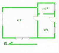 北石路小区1室1厅1卫45㎡户型图