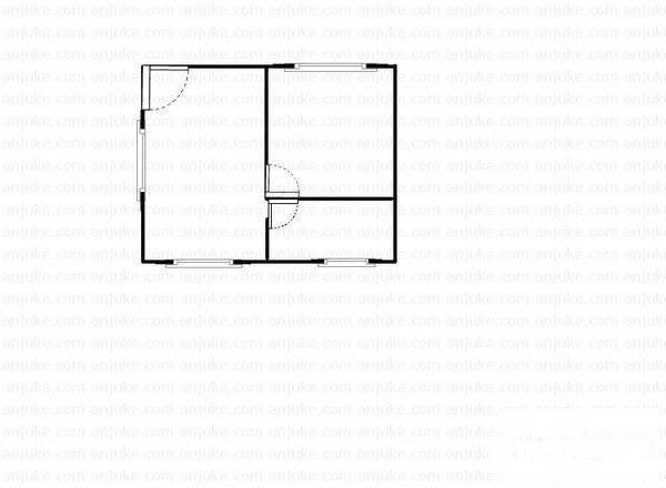 高邮公寓1室1厅1卫60㎡户型图