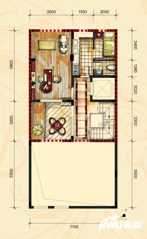 中梁香缇公馆别墅4室3厅4卫200㎡户型图