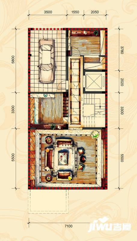 中梁香缇公馆别墅4室3厅4卫200㎡户型图