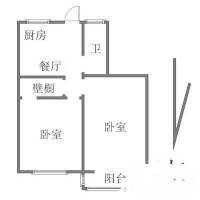 申晖大楼2室1厅1卫70㎡户型图