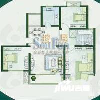 四季绿城3室2厅2卫125㎡户型图