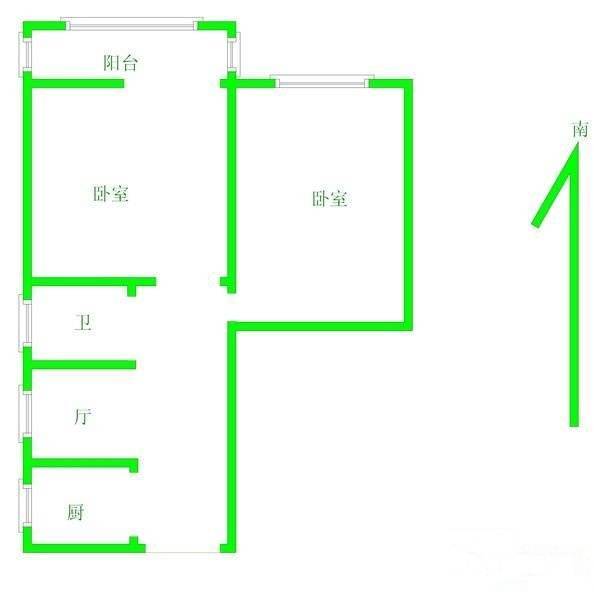 东方帕堤欧花园小城3室1厅1卫92㎡户型图