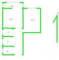 东方帕堤欧花园小城3室1厅1卫92㎡户型图