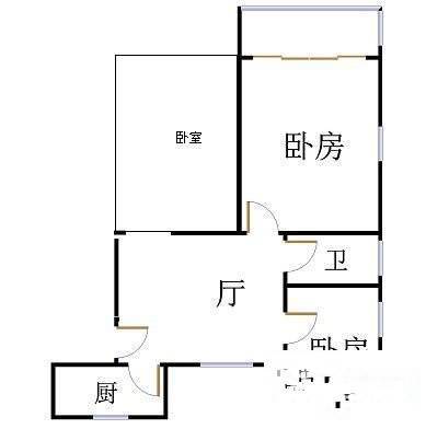 界泾港新村2室2厅1卫78㎡户型图