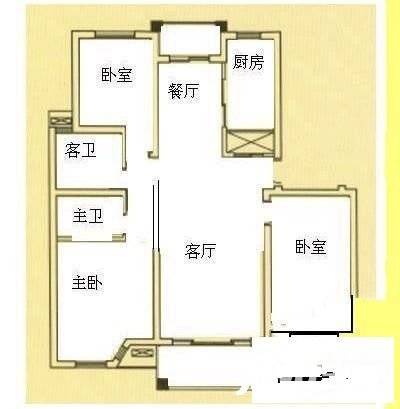 润和苑3室2厅2卫133㎡户型图