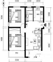 大华一村2室2厅1卫85㎡户型图