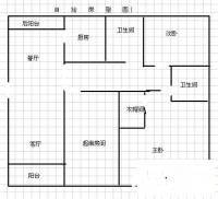 华骥苑3室2厅2卫107㎡户型图