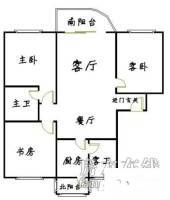 金属新村3室1厅1卫106㎡户型图