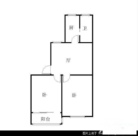 东渡名人大厦公寓2室1厅1卫79㎡户型图