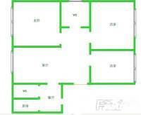 场中公寓3室2厅1卫90㎡户型图