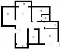 格林蓝天3室2厅2卫127㎡户型图