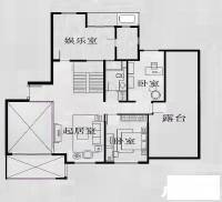 皇朝国际公寓4室2厅3卫230㎡户型图