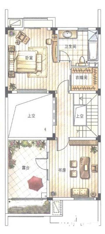 仁恒运杰河滨花园别墅1室0厅1卫248㎡户型图