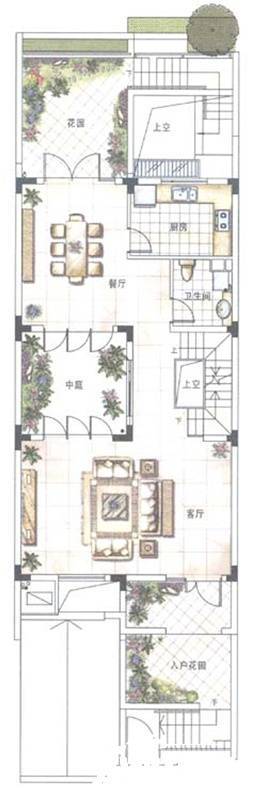 仁恒运杰河滨花园别墅2室2厅1卫248㎡户型图