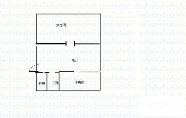 原水小区(长宁)2室1厅1卫72㎡户型图