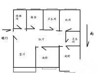 控江三村3室1厅1卫76㎡户型图