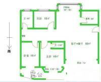 珠江香樟南园三期3室2厅1卫128㎡户型图