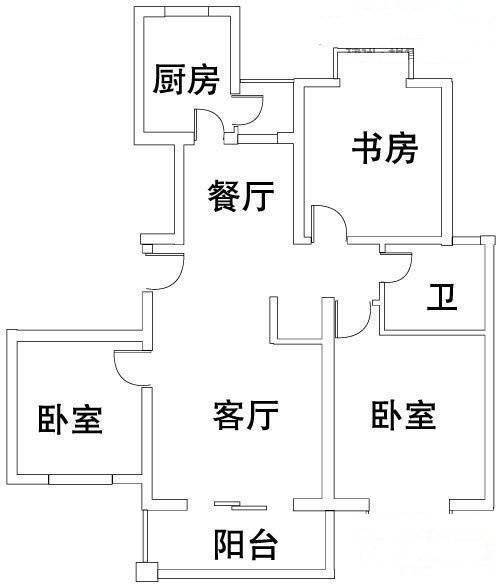 知雅汇3室2厅2卫131㎡户型图