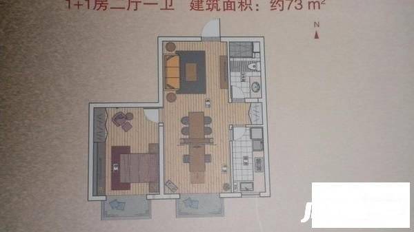 祥东小区松江2室2厅1卫71㎡户型图