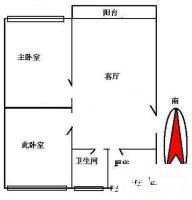 小囡桥小区(嘉定)2室1厅1卫55㎡户型图