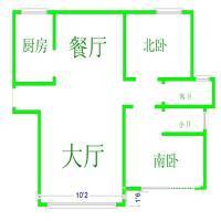 汇丰沁苑二期2室2厅1卫79㎡户型图