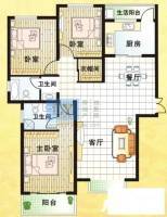 嘉宝新苑3室2厅2卫125㎡户型图