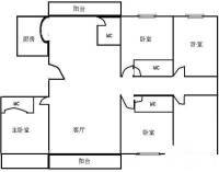 嘉宝新苑5室2厅3卫120㎡户型图