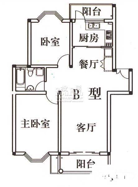 西晶明墅2室0厅0卫98.3㎡户型图