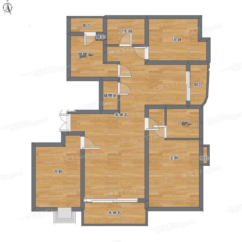 滨江雅苑3室1厅0卫136㎡户型图