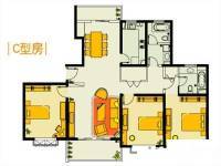 桂花园青浦3室2厅1卫80㎡户型图