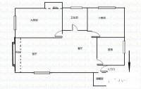 金水湾贵园2室1厅1卫88㎡户型图