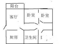 金水湾贵园3室2厅1卫110㎡户型图