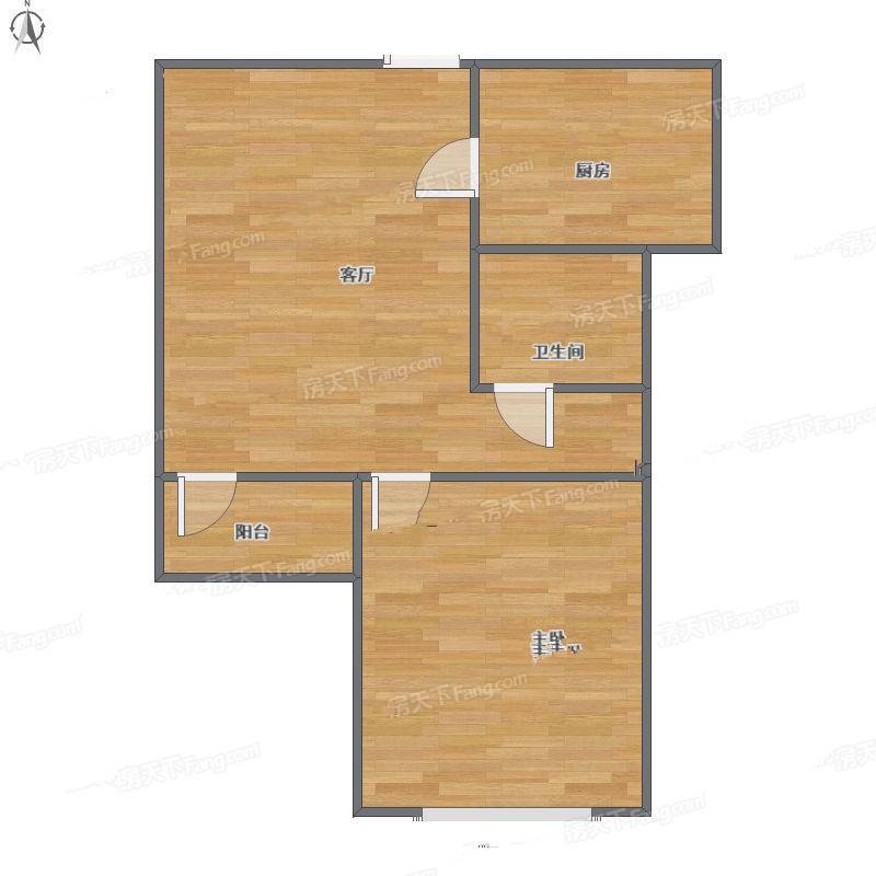 三花现代城一期1室1厅0卫76㎡户型图