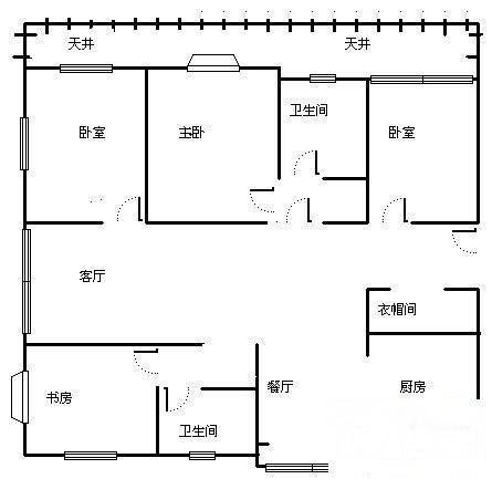 康桥水都一期4室2厅2卫146㎡户型图